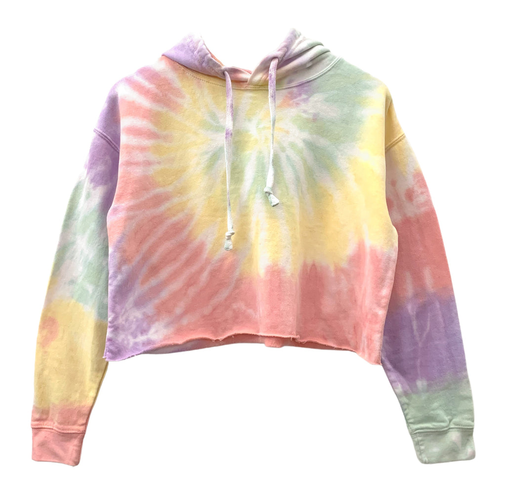 Aspen Pastel Tie-Dye Lightweight Unisex Cropped Hoodie – Era of