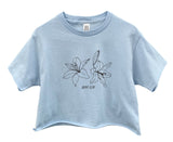 Dump Him Lilies Graphic Pastel Unisex Cropped Tee - Color Options Available