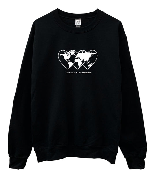 Love Revolution Graphic Unisex Crewneck Sweatshirt - Color Options Available