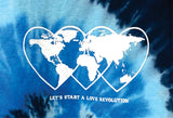 Love Revolution Ocean Tie-Dye Graphic Unisex Crop Top