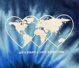 Love Revolution Ocean Tie-Dye Graphic Long Sleeve Unisex Crop Top