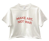 Make Art, Not War Unisex Cropped Tee - Color Options Available