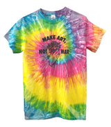 Make Art, Not War Rose Graphic Tie-Dye Unisex Tee - Color Options Available