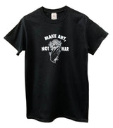 Make Art, Not War Rose Graphic Unisex Tee - Color Options Available