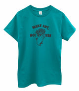 Make Art, Not War Rose Graphic Unisex Tee - Color Options Available