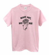 Make Art, Not War Rose Graphic Unisex Tee - Color Options Available
