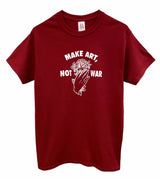 Make Art, Not War Rose Graphic Unisex Tee - Color Options Available