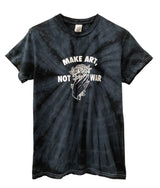 Make Art, Not War Rose Graphic Tie-Dye Unisex Tee - Color Options Available