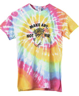 Make Art, Not War Rose Graphic Tie-Dye Unisex Tee - Color Options Available