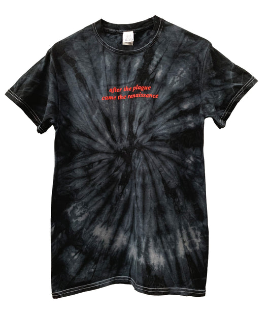 After the Plague Came the Renaissance Black Tie-Dye Unisex Tee