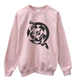 Spiral Snake Light Pink Graphic Unisex Crewneck Sweatshirt