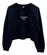 I Recommend Vodka Graphic Unisex Cropped Crewneck Sweatshirt - Color Options Available
