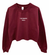 I Recommend Vodka Graphic Unisex Cropped Crewneck Sweatshirt - Color Options Available