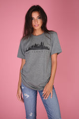 New York City Skyline Gray Graphic Unisex Tee