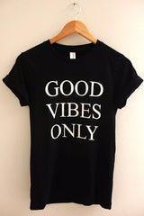 Good Vibes Only Black Graphic Unisex Tee