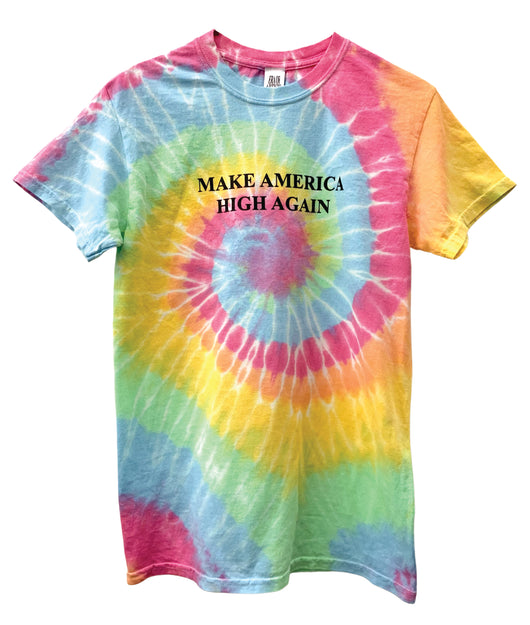 Make America High Again Graphic Tie-Dye Unisex Tee - Color Options Available