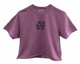 Floral Poppy Graphic Unisex Pigment Dyed Cropped Tee - Color Options Available