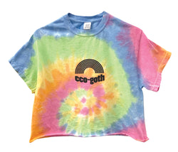 Eco Goth Pastel Rainbow Tie-Dye Graphic Unisex Crop Top