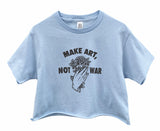 Make Art, Not War Rose Graphic Unisex Cropped Tee - Color Options Available
