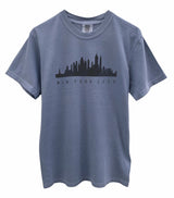 New York City Skyline Graphic Pigment Dyed Unisex Tee - Color Options Available