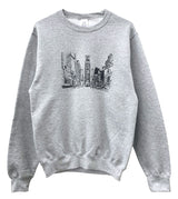 New York Times Square Gray Unisex Crewneck Sweatshirt