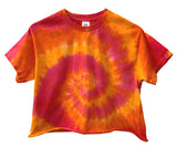 Tie-Dye Short Sleeve Unisex Cropped Tee, Hand Dyed