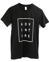 Adventure Black Graphic Unisex Tee