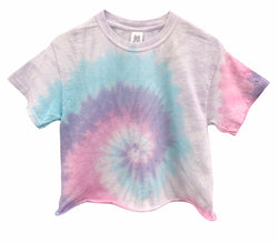 Aurora Swirls Tie-Dye Unisex Cropped Tee