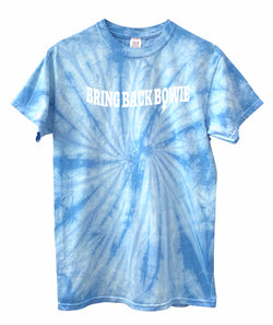 Bring Back Bowie Sky Blue Tie-Dye Graphic Unisex Tee