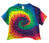 Tie-Dye Short Sleeve Unisex Cropped Tee