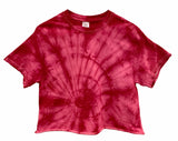 Crimson Tie-Dye Unisex Cropped Tee