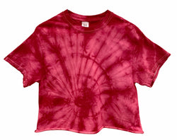 Crimson Tie-Dye Unisex Cropped Tee