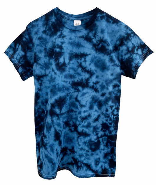 Crystal Blue/Navy Tie-Dye Unisex Tee