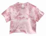 Crystal Blush Tie-Dye Unisex Cropped Tee