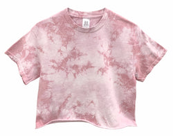 Crystal Blush Tie-Dye Unisex Cropped Tee