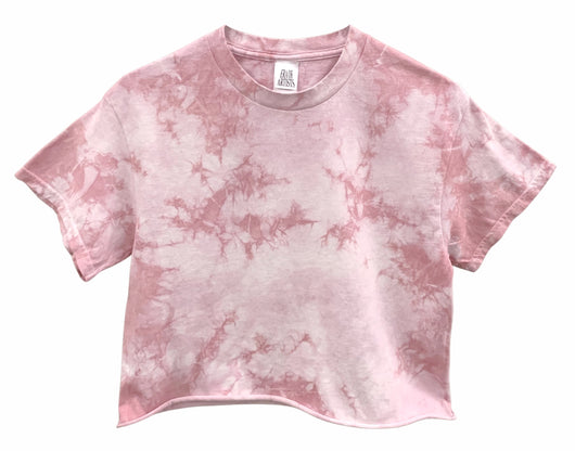 Crystal Blush Tie-Dye Unisex Cropped Tee