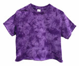 Crystal Purple Tie-Dye Unisex Cropped Tee
