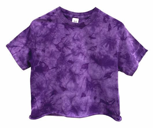 Crystal Purple Tie-Dye Unisex Cropped Tee