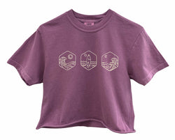 Dawn till Dusk Graphic Garment-Dyed Relaxed Fit Unisex Cropped Tee - Color Options Available