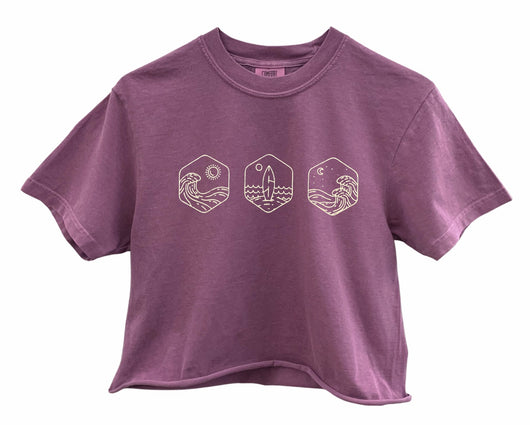 Dawn till Dusk Graphic Garment-Dyed Relaxed Fit Unisex Cropped Tee - Color Options Available