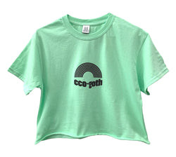 Eco Goth Mint Green Graphic Unisex Cropped Tee