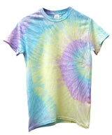 Pastel Tie-Dye Short Sleeve Unisex Tee, Hand Dyed