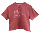 Hollywood Graphic Unisex Pigment Dyed Cropped Tee - Color Options Available