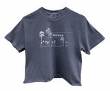 Hollywood Graphic Unisex Pigment Dyed Cropped Tee - Color Options Available