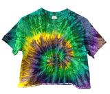 Tie-Dye Short Sleeve Unisex Cropped Tee, Hand Dyed