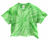 Tie-Dye Short Sleeve Unisex Cropped Tee, Hand Dyed Single Color
