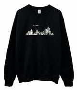 Los Angeles Hand-Drawn Graphic Unisex Crewneck Sweatshirt - Color Options Available
