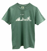 Los Angeles Hand-Drawn Graphic Pigment Dyed Unisex Tee - Color Options Available
