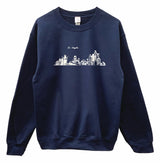 Los Angeles Hand-Drawn Graphic Unisex Crewneck Sweatshirt - Color Options Available
