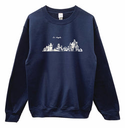 Los Angeles Hand-Drawn Graphic Unisex Crewneck Sweatshirt - Color Options Available